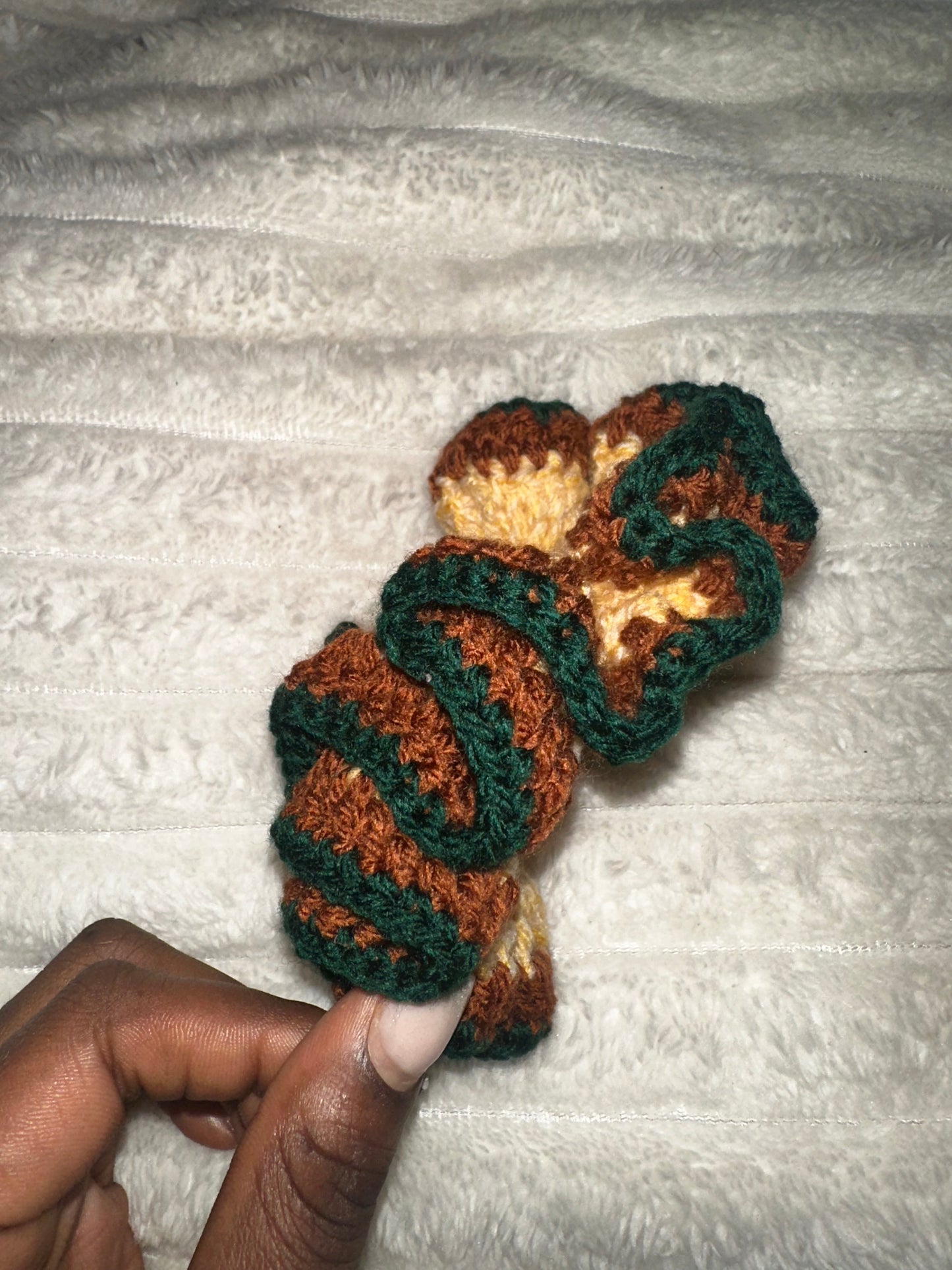 Ombre Brown and green Scrunchy